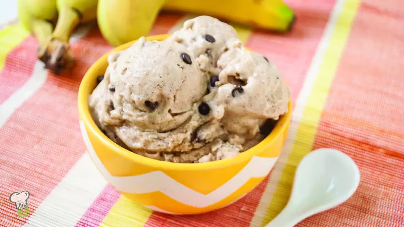 Heart Healthy Banana Chocolate Chip Ice Cream