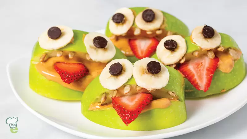 Heart Healthy Apple Monster Mouths