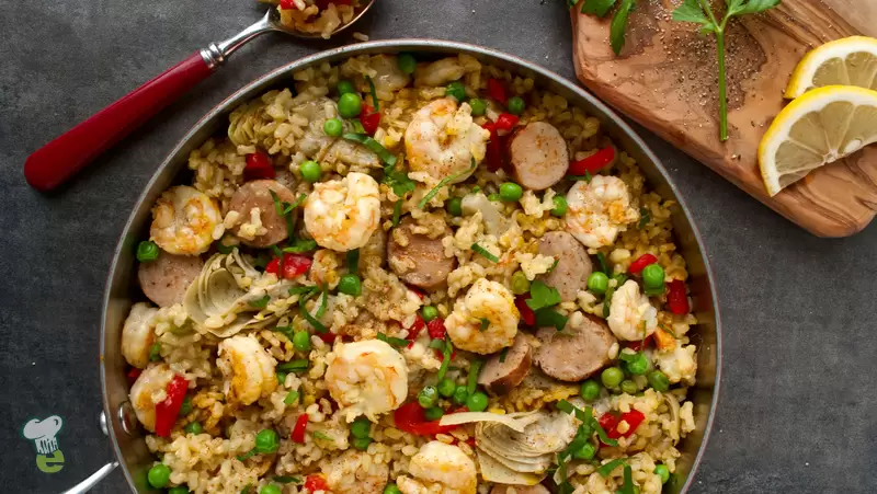 Heart Healthy Seafood Sausage Paella
