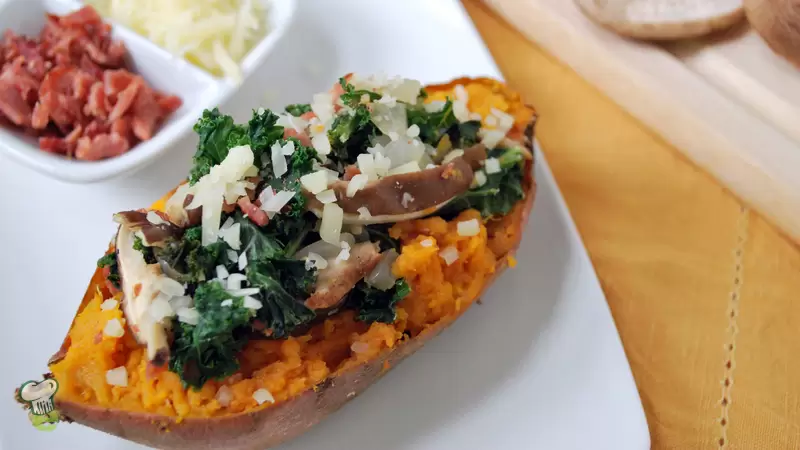 Heart Healthy Stuffed Sweet Potato