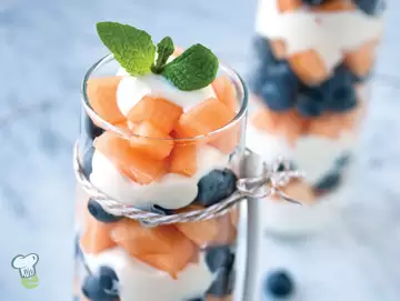 Blueberry Cantaloupe Parfait