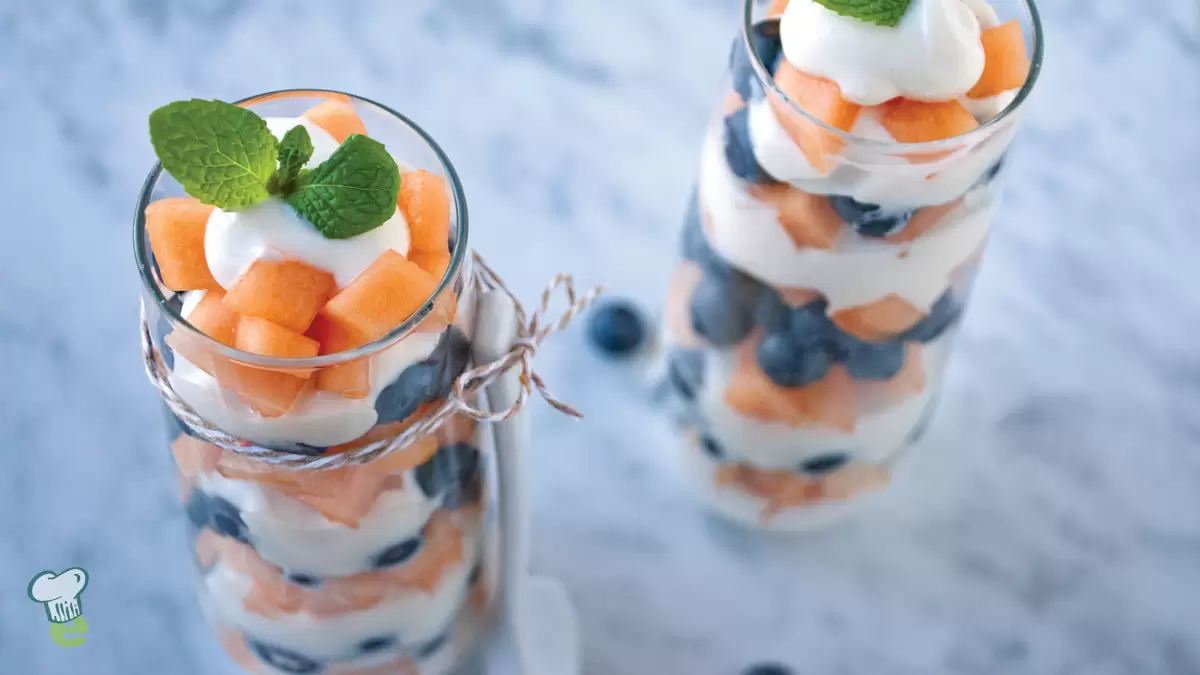 Heart Healthy Blueberry Cantaloupe Parfait