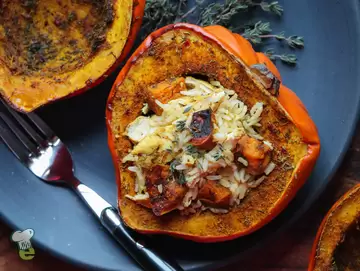 Chicken Stuffed Acorn Squash