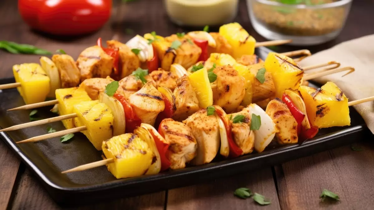 Healthy Chicken and Pineapple Kebabs