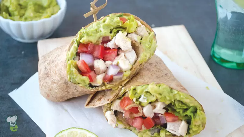 Healthy Chicken Avocado Wrap