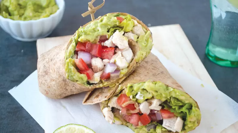 Heart Healthy Chicken Avocado Wrap