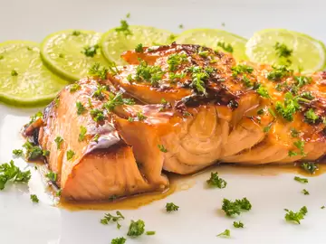 Honey Salmon with Turnips