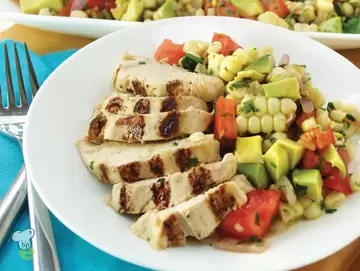Grilled Chicken with Corn Salsa