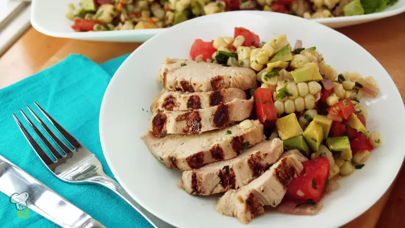 Heart Healthy Grilled Chicken with Corn Salsa