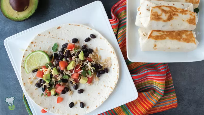 Heart Healthy Black Bean Burritos