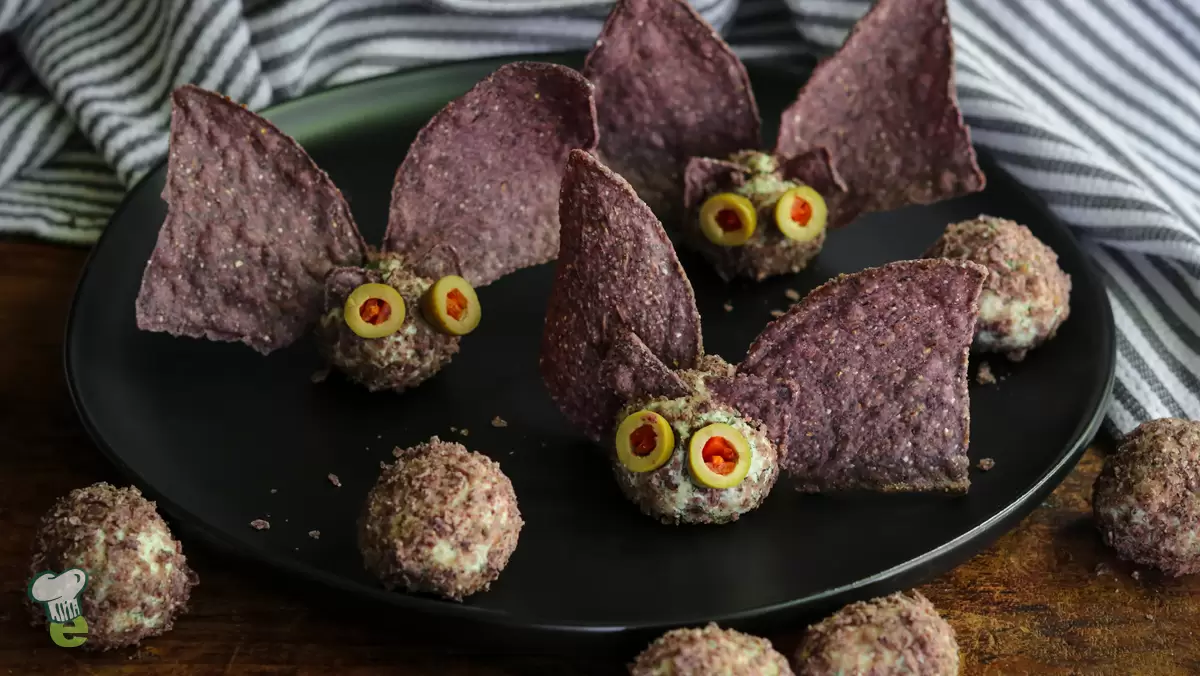 Heart Healthy Halloween Cheese Balls