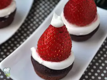 Santa Hat Brownies