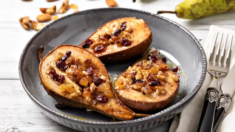 Heart Healthy Baked Pear