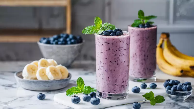 Heart Healthy Blueberry Banana Smoothie