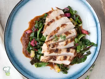 Grilled Chicken with Swiss Chard