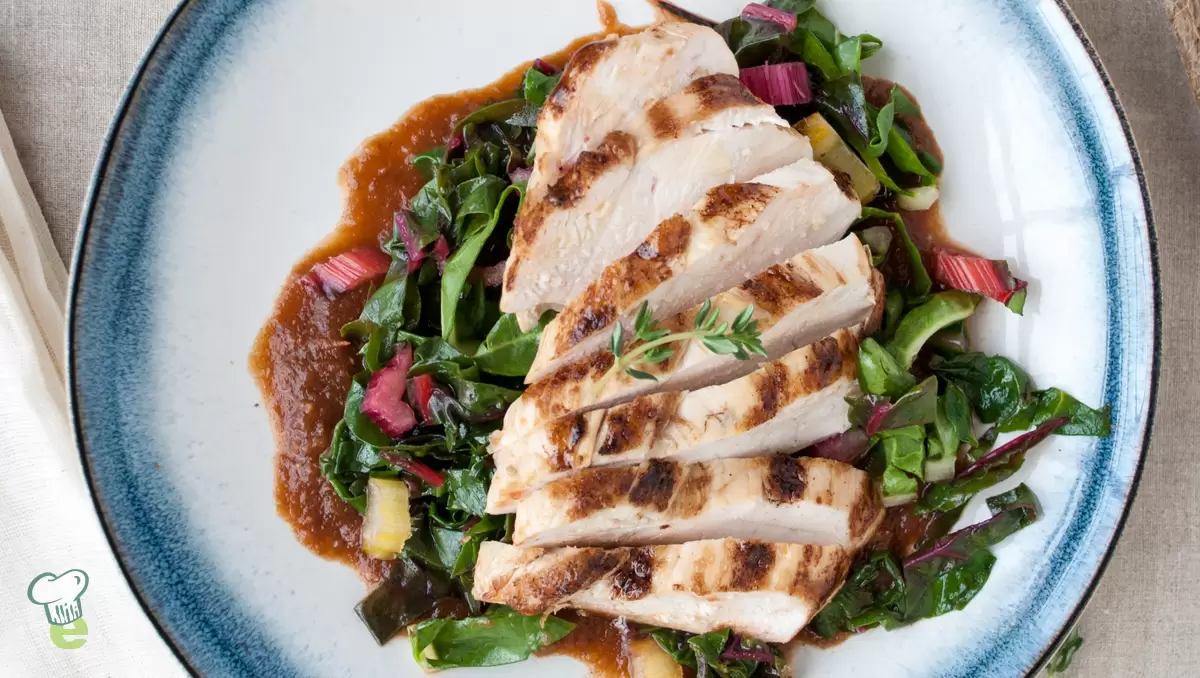 Heart Healthy Grilled Chicken with Swiss Chard