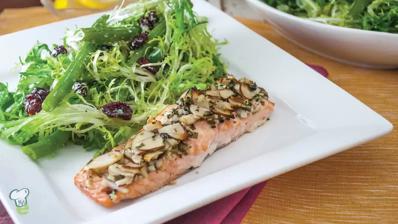 Heart Healthy Almond Crusted Salmon