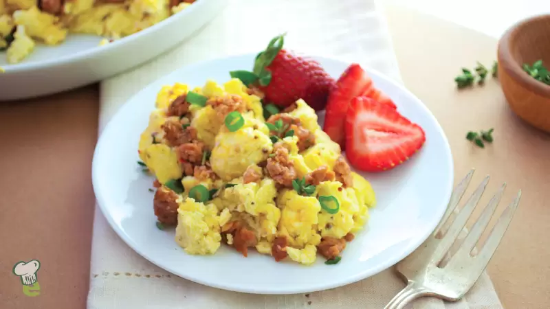 Heart Healthy Turkey Sausage Scramble