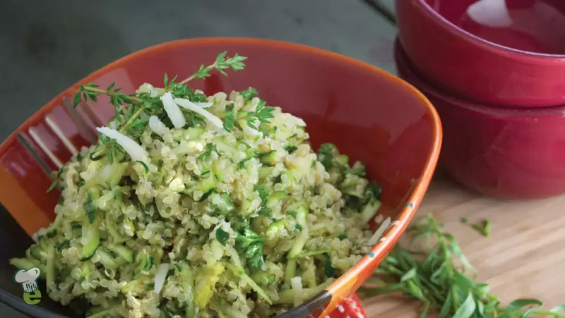 Heart Healthy Zucchini Quinoa Pilaf