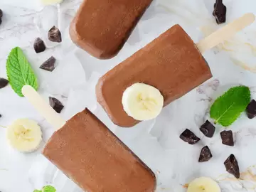 Chocolate Peanut Butter Protein Ice Cream Popsicles