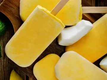 Mango Protein Ice Cream Popsicles