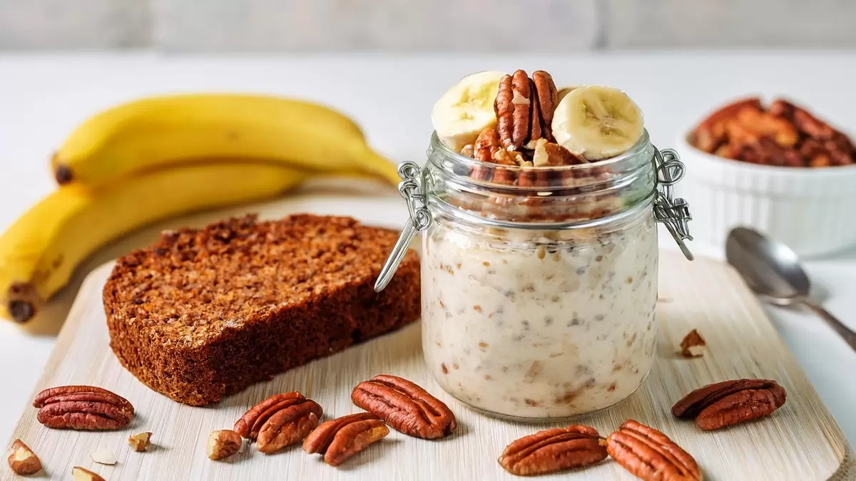Heart Healthy Banana Bread Overnight Oats