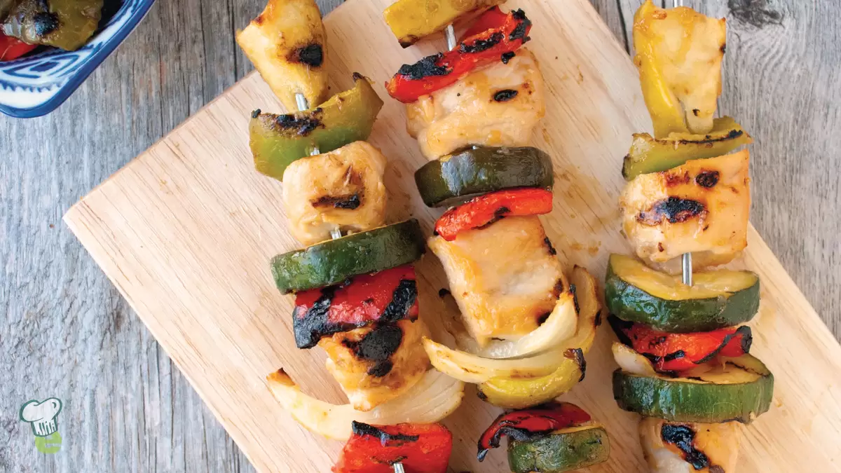 Heart Healthy Sweet and Sour Chicken Kebabs