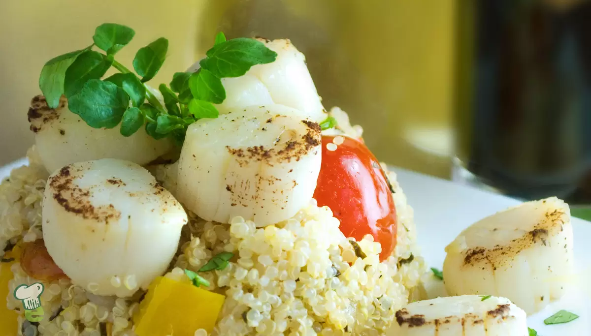 Heart Healthy Seared Scallops and Quinoa