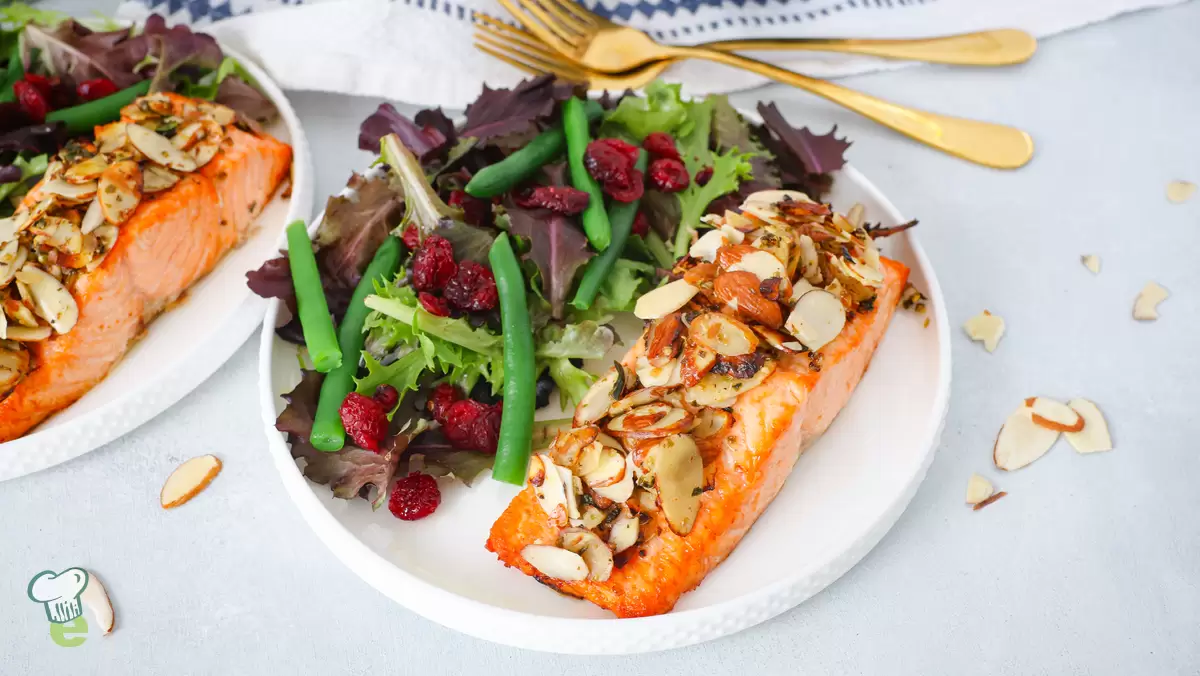 Heart Healthy Air Fryer Almond Crusted Salmon