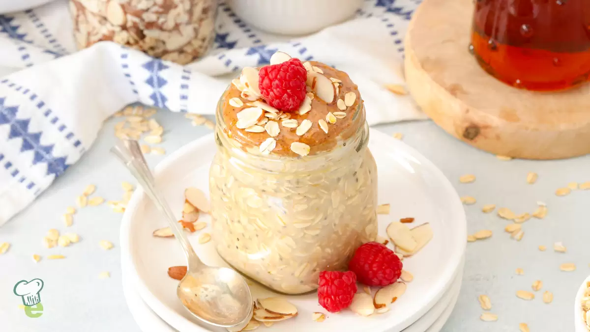 Heart Healthy Almond Butter Overnight Oats
