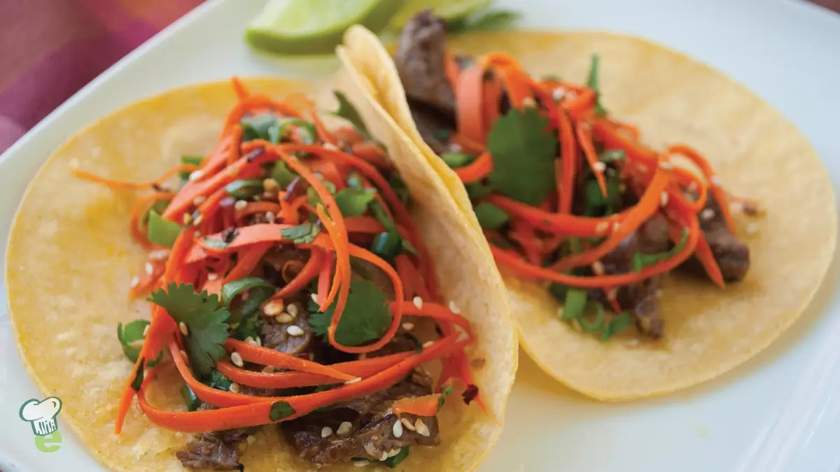 Heart Healthy Steak Tacos with Carrot Slaw