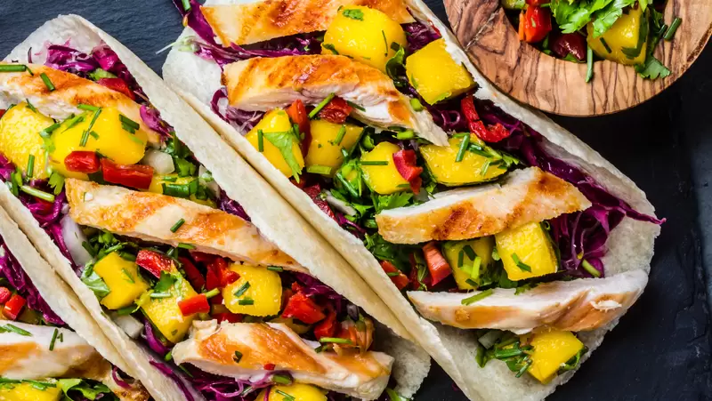 Heart Healthy Grilled Chicken Tacos with Mango Salsa