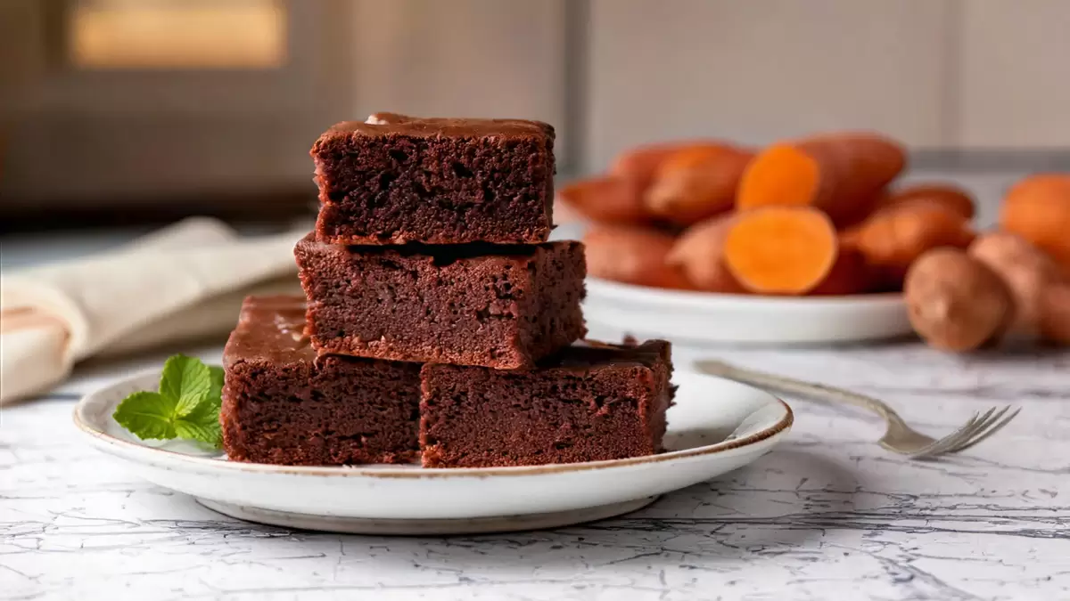 Heart Healthy Sweet Potato Brownies