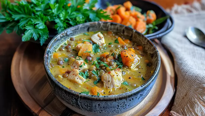 GLP-1 Chicken Lentil Stew