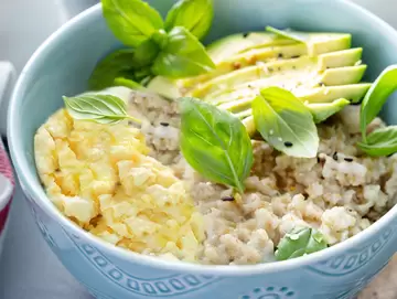 Savory Oatmeal Egg Bowl