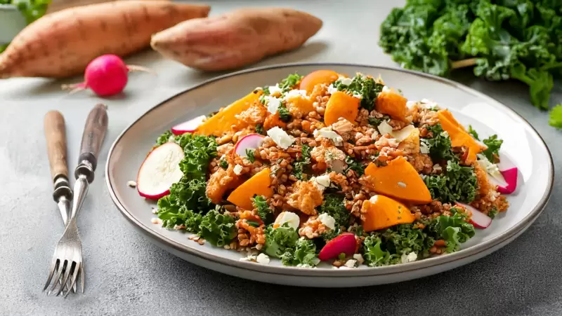 GLP-1 Kale and Sweet Potato Salad