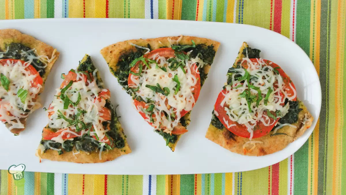 Heart Healthy Tomato and Pesto Pizza