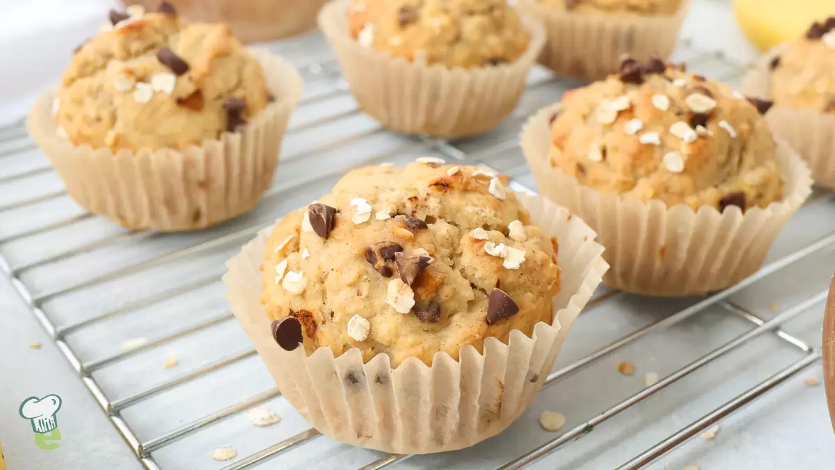 Banana Oat Chocolate Chip Muffins