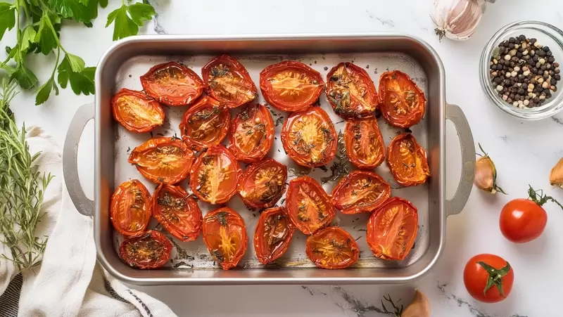 Heart Healthy Oven Roasted Plum Tomatoes Recipe