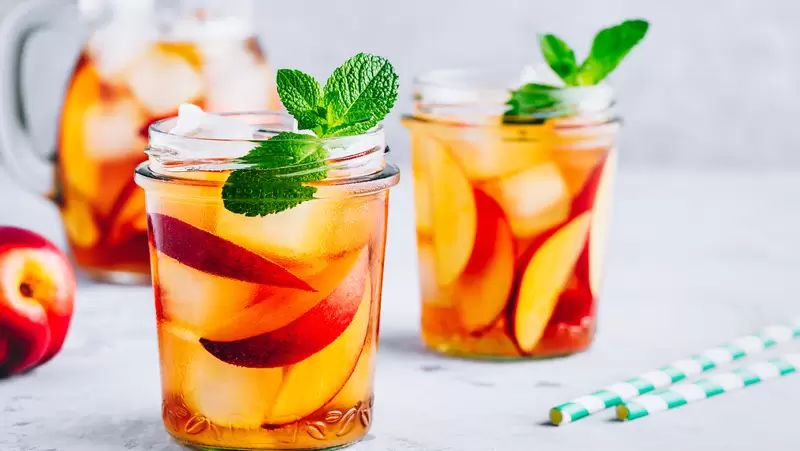 Heart Healthy Peach Iced Tea