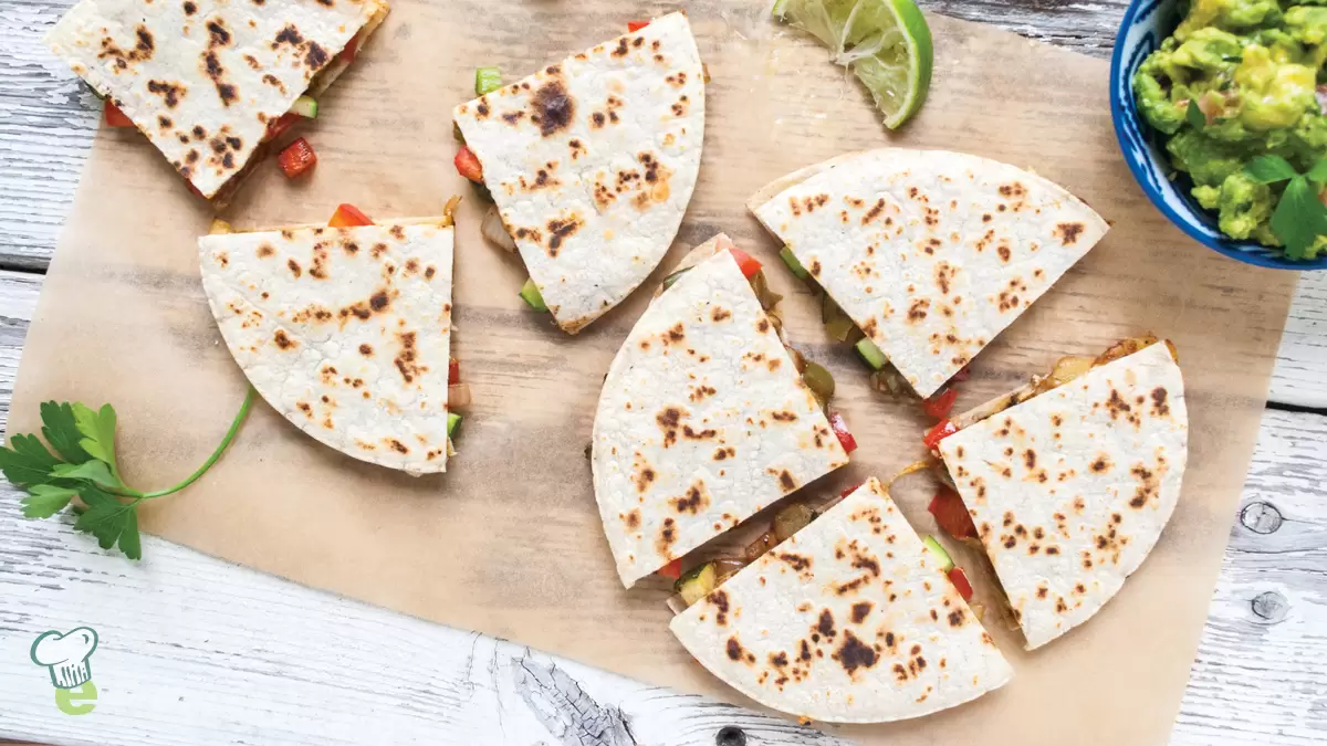Heart Healthy Roasted Vegetable Quesadilla