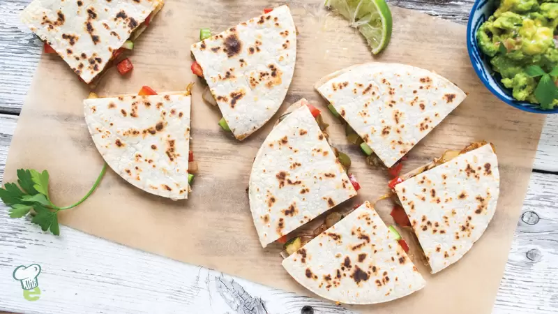 Heart Healthy Roasted Vegetable Quesadilla