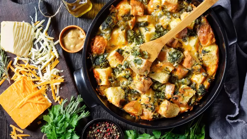 Heart Healthy Cheese Strata