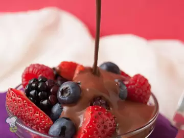 Berries and Chocolate Sauce
