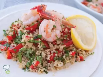 Lemon Garlic Shrimp with Herbed Quinoa