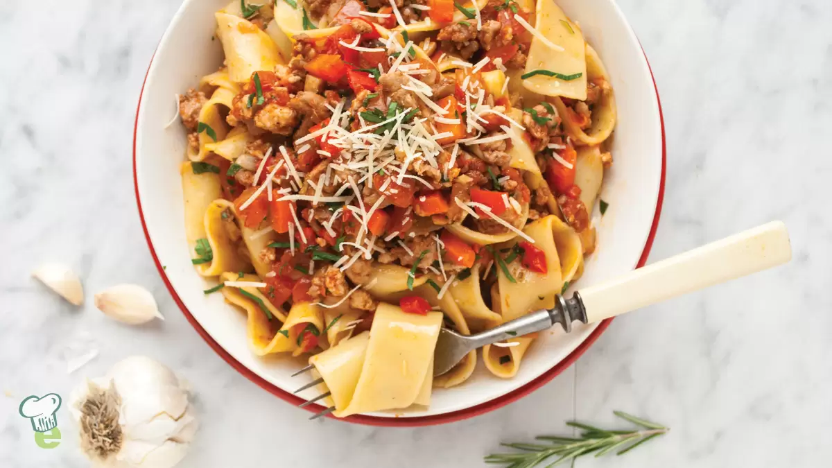 Heart Healthy Pasta with Hearty Meat Sauce