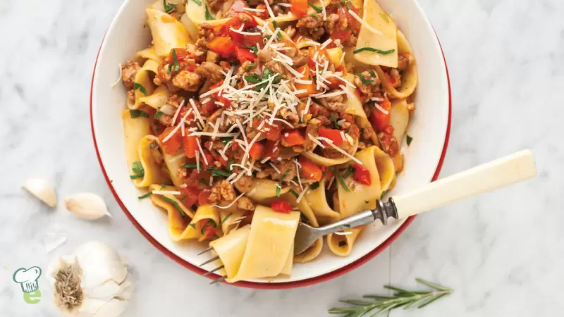 Heart Healthy Pasta with Hearty Meat Sauce