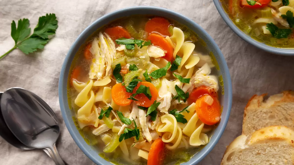 Kidney-Friendly Chicken Noodle Soup