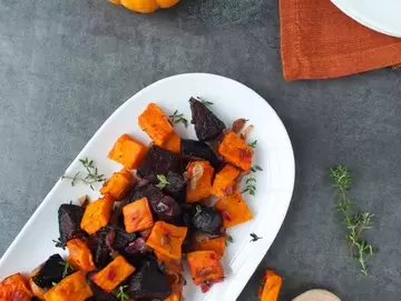 Roasted Sweet Potatoes and Beets