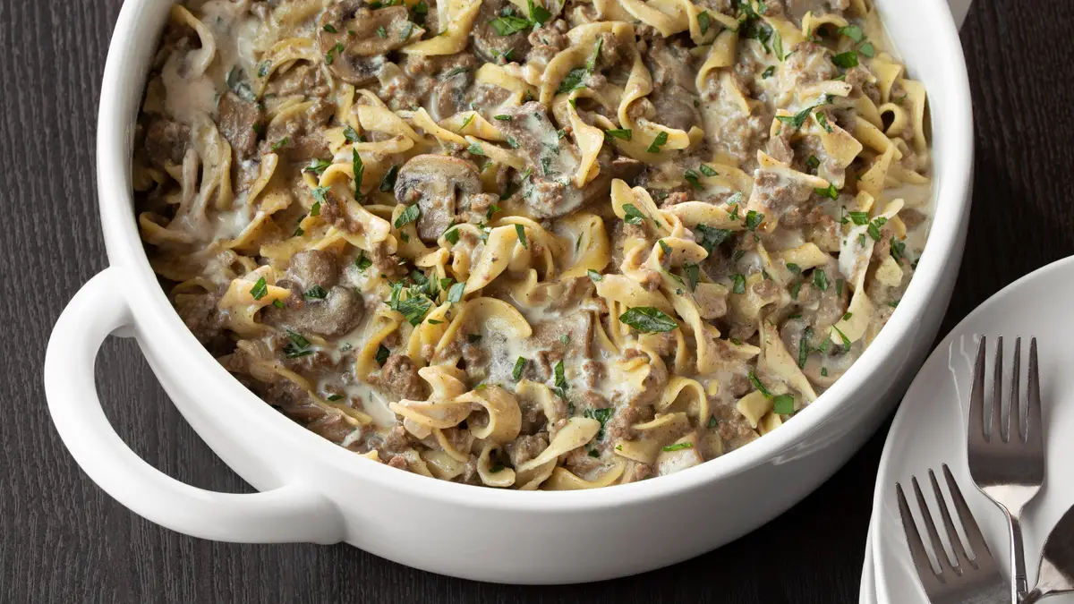 Kidney-Friendly Beef Stroganoff